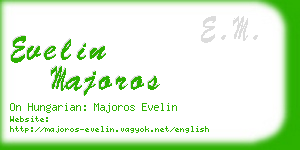 evelin majoros business card